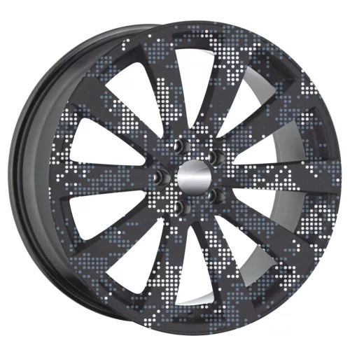 4 db-os kültéri nyomtatott fólia készlet EcoSolventtel, öntapadós, autófelnik díszítésére, átmérő 60 cm, FJT-31 modell