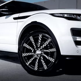   4 db-os kültéri nyomtatott fólia készlet EcoSolventtel, öntapadós, autófelnik díszítésére, átmérő 60 cm, FJT-32 modell