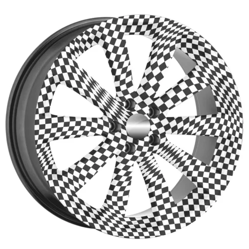 4 db-os kültéri nyomtatott fólia készlet EcoSolventtel, öntapadós, autófelnik díszítésére, átmérő 60 cm, FJT-32 modell
