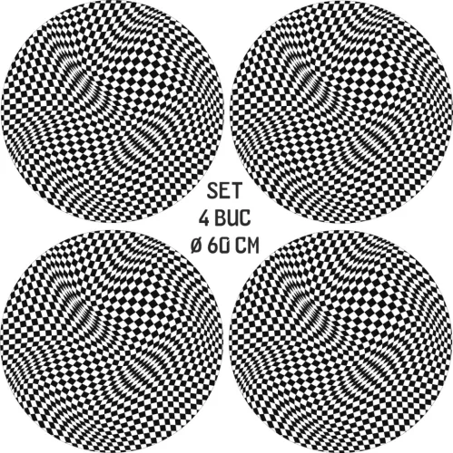 4 db-os kültéri nyomtatott fólia készlet EcoSolventtel, öntapadós, autófelnik díszítésére, átmérő 60 cm, FJT-32 modell