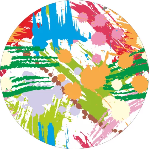 4 db-os kültéri nyomtatott fólia készlet EcoSolventtel, öntapadós, autófelnik díszítésére, átmérő 60 cm, FJT-33 modell