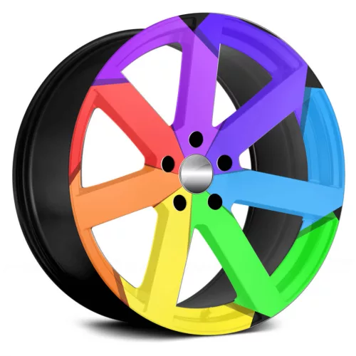 4 db-os kültéri nyomtatott fólia készlet EcoSolventtel, öntapadós, autófelnik díszítésére, átmérő 60 cm, FJT-36 modell