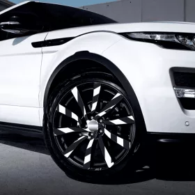   4 db-os kültéri nyomtatott fólia készlet EcoSolventtel, öntapadós, autófelnik díszítésére, átmérő 60 cm, FJT-37 modell