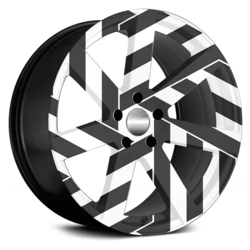 4 db-os kültéri nyomtatott fólia készlet EcoSolventtel, öntapadós, autófelnik díszítésére, átmérő 60 cm, FJT-37 modell