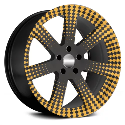 4 db-os kültéri nyomtatott fólia készlet EcoSolventtel, öntapadós, autófelnik díszítésére, átmérő 60 cm, FJT-40 modell