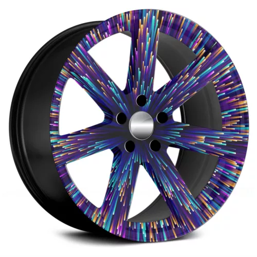 4 db-os kültéri nyomtatott fólia készlet EcoSolventtel, öntapadós, autófelnik díszítésére, átmérő 60 cm, FJT-42 modell