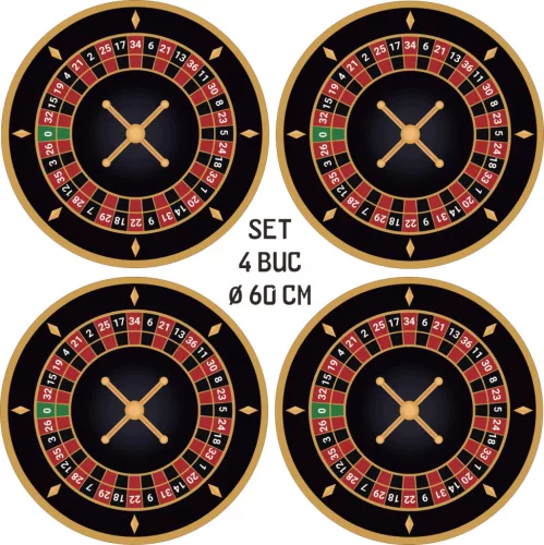 4 db-os kültéri nyomtatott fólia készlet EcoSolventtel, öntapadós, autófelnik díszítésére, átmérője 60 cm, FJT-43 modell