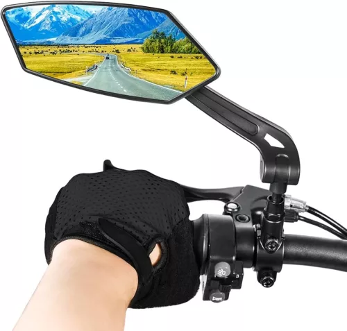 Set 2 Oglinzi retrovizoare pentru bicicleta, reglabile 360 grade, culoare Neagra