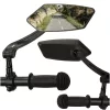 Set 2 Oglinzi retrovizoare pentru bicicleta, reglabile 360 grade, culoare Neagra