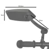 Set 2 Oglinzi retrovizoare pentru bicicleta, reglabile 360 grade, culoare Neagra