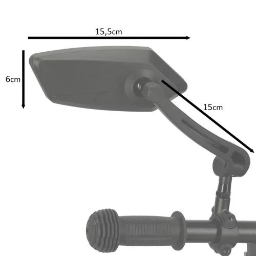 Set 2 Oglinzi retrovizoare pentru bicicleta, reglabile 360 grade, culoare Neagra