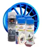 Komplettes Felgenreparatur- und Lackierset in fluoreszierendem Blau, V4