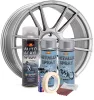 Komplettes Felgenreparatur- und Lackierset in Metallic-Silber, V2