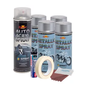   Komplettes Felgenreparatur- und Lackierset in Silbermetallic, V4