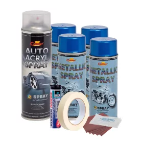   Komplettes Felgenreparatur- und Lackierset in Metallic-Blau, V4
