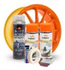 Komplettes Felgenreparatur- und Lackierset, fluoreszierendes Orange, V2