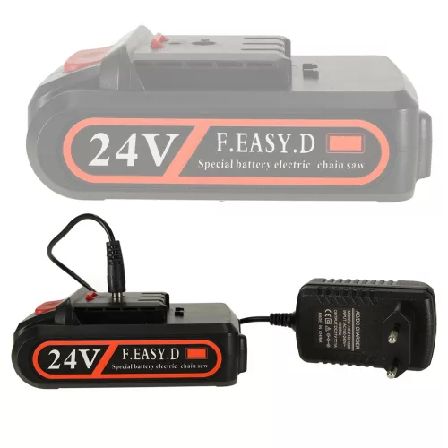 Mini elektrická reťazová píla s 24V batériou a prenosným kufríkom