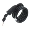 Antifurt bicicleta, Dispozitiv de blocare biciclete, spiralat, cu cheie, lungime 150cm, culoare Neagra