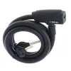 Antifurt bicicleta, Dispozitiv de blocare biciclete, spiralat, cu cheie, lungime 150cm, culoare Neagra