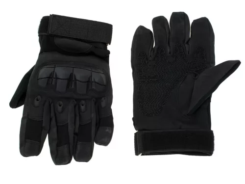 Manusi Tactice cu elemente de protectie, marime XL, cu destinatie Moto, ATV, SSV, QUAD, culoare Neagra