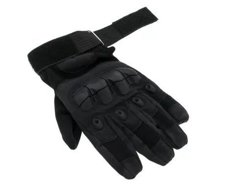 Manusi Tactice cu elemente de protectie, marime XL, cu destinatie Moto, ATV, SSV, QUAD, culoare Neagra