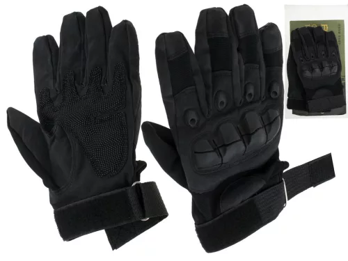 Manusi Tactice cu elemente de protectie, marime XL, cu destinatie Moto, ATV, SSV, QUAD, culoare Neagra