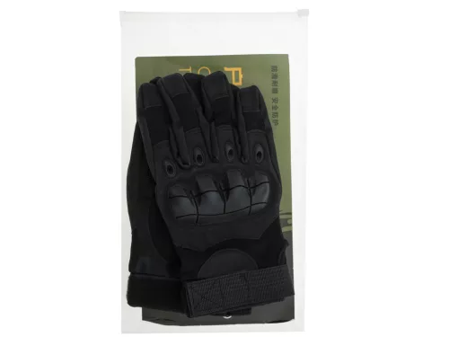 Manusi Tactice cu elemente de protectie, marime L, cu destinatie Moto, ATV, SSV, QUAD, culoare Neagra