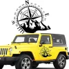 Sticker autoadeziv pentru vehicule Off Road, model "Kompass", dimensiune 44 x 55 cm, culoare Neagra