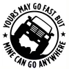 Sticker autoadeziv pentru vehicule Off Road, model "You Can Go Fast", dimensiune 30 x 30 cm, culoare Neagra