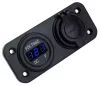 Vodotesný prídavný elektrický panel pre terénne vozidlá, štvorkolky, SSV, napätie 12-24V, 2 x USB a voltmeter
