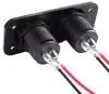 Vodotesný prídavný elektrický panel pre terénne vozidlá, štvorkolky, SSV, napätie 12-24V, 2 x USB a voltmeter