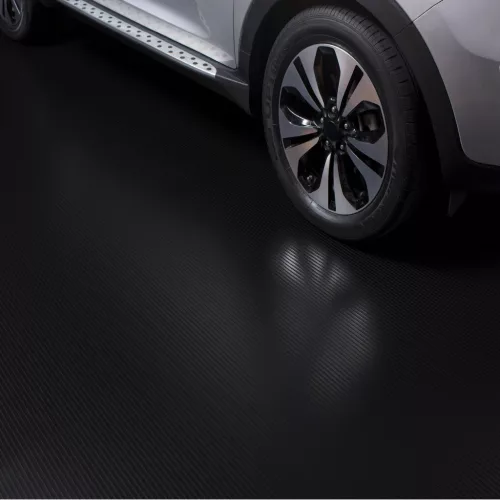 Csúszásgátló gumiszőnyeg, gumi linóleum autópadló védelmére - FINOM CSÍKOS modell