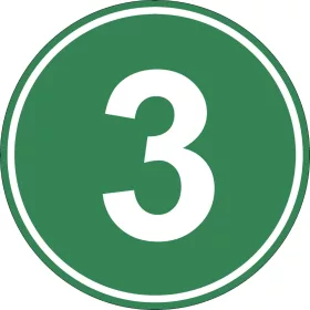   Címke, 3. számú matrica, Euro 3 teherautó matrica, 22 cm átmérőjű