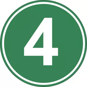   Címke, 4-es számú matrica, Euro 4-es teherautó matrica, 22 cm átmérőjű