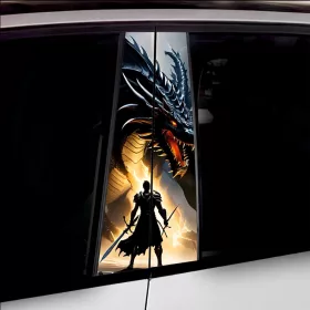   2 darabos ajtóoszlopokra való dekormatrica szett, nagy felbontású öntapadós nyomtatás, méretek 2 db x 50 x 22 cm, kód: AVX-SSU-01