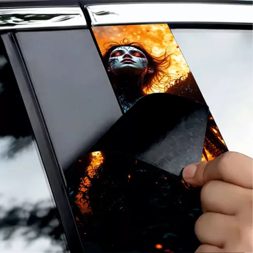 2 darabos ajtóoszlopokra való dekormatrica szett, nagy felbontású öntapadós nyomtatás, méretek 2 db x 50 x 22 cm, kód: AVX-SSU-02