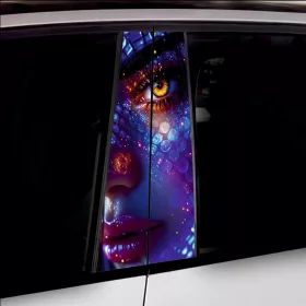   2 darabos ajtóoszlopokra való dekormatrica szett, nagy felbontású öntapadós nyomtatás, méretek 2 db x 50 x 22 cm, kód: AVX-SSU-03