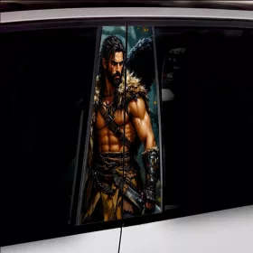   2 darabos ajtóoszlopokra való dekormatrica szett, nagy felbontású öntapadós nyomtatás, méretek 2 db x 50 x 22 cm, kód: AVX-SSU-10