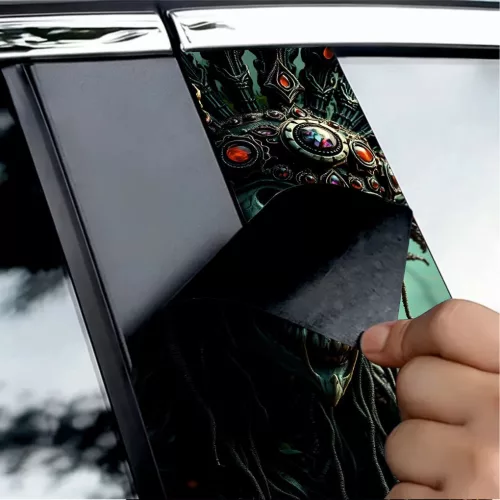 2 darabos ajtóoszlopokra való dekormatrica szett, nagy felbontású öntapadós nyomtatás, méretek 2 db x 50 x 22 cm, kód: AVX-SSU-13