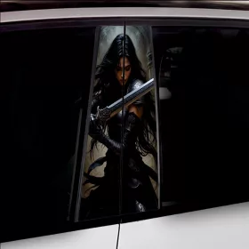   2 darabos ajtóoszlopokra való dekormatrica szett, nagy felbontású öntapadós nyomtatás, méretek 2 db x 50 x 22 cm, kód: AVX-SSU-15