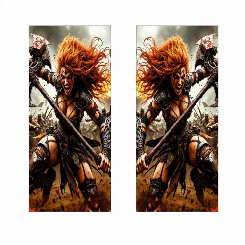 2 darabos ajtóoszlopokra való dekormatrica szett, nagy felbontású öntapadós nyomtatás, méretek 2 db x 50 x 22 cm, kód: AVX-SSU-16