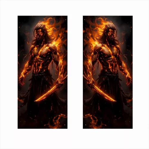 2 darabos ajtóoszlopokra való dekormatrica szett, nagy felbontású öntapadós nyomtatás, méretek 2 db x 50 x 22 cm, kód: AVX-SSU-20