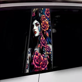   2 darabos ajtóoszlopokra való dekormatrica szett, nagy felbontású öntapadós nyomtatás, méretek 2 db x 50 x 22 cm, kód: AVX-SSU-21