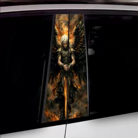   2 darabos ajtóoszlopokra való dekormatrica szett, nagy felbontású öntapadós nyomtatás, méretek 2 db x 50 x 22 cm, kód: AVX-SSU-22