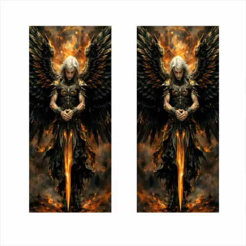 2 darabos ajtóoszlopokra való dekormatrica szett, nagy felbontású öntapadós nyomtatás, méretek 2 db x 50 x 22 cm, kód: AVX-SSU-22