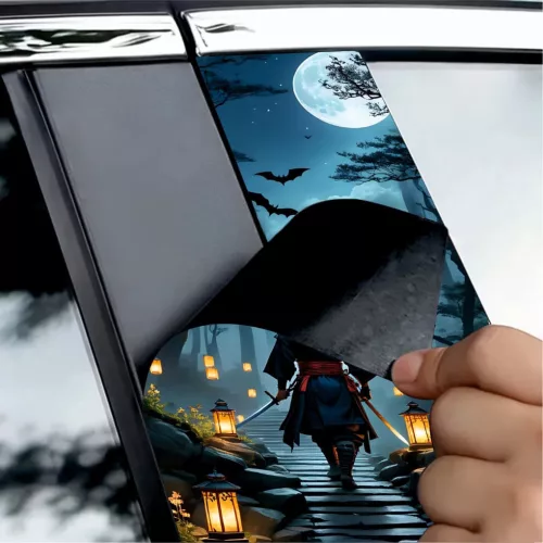 2 darabos ajtóoszlopokra való dekormatrica szett, nagy felbontású öntapadós nyomtatás, méretek 2 db x 50 x 22 cm, kód: AVX-SSU-26