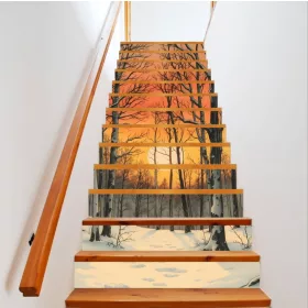   Sticker decorativ pentru scari interioare, print autoadeziv de inalta rezolutie, dimensine 200 x 124 cm, cod: AVX-STAIRS-10