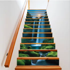   Dekoratív matrica belső lépcsőkre, nagy felbontású öntapadós nyomtatás, méretek 200 x 124 cm, kód: AVX-STAIRS-14