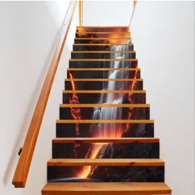   Dekoratív matrica belső lépcsőkre, nagy felbontású öntapadós nyomtatás, méretek 200 x 124 cm, kód: AVX-STAIRS-17