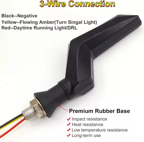 Set 2 lampi Semnalizare Moto, model BUMERANG, cu 2 functii, pozitie si semnalizare, tensiune 12V